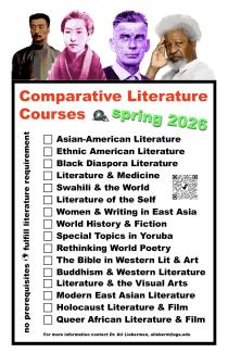 Comparative Literature Courses Spring 2026